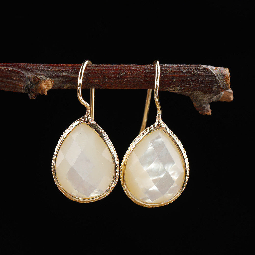 Boucles d'oreilles pendantes améthyste pour femmes