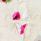 Maillot de bain bikini jupe bandage sexy imprimée