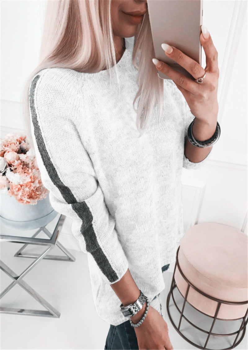 Pull à col rond simple pour femme