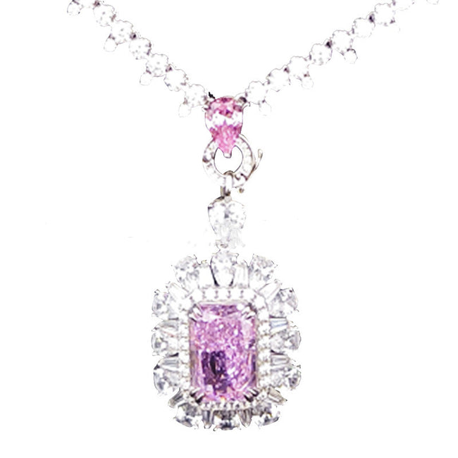 Collier Zhou Hengfu Jewelry S925 Argent Zircon Cubique Collier Femme Main Image