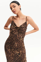 Robe Léopard à Bretelles