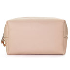 Trousse de Maquillage Octogonale Carrée en Cuir PU, Design Simple