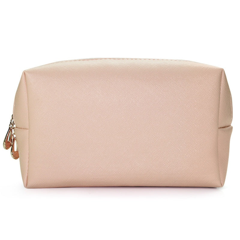 Trousse de Maquillage Octogonale Carrée en Cuir PU, Design Simple