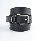 Ceintures Homme et Femme Style Simple Décontracté Rétro Boucle Carrée Argentée Métal Tête de Bouton Mode Assortie