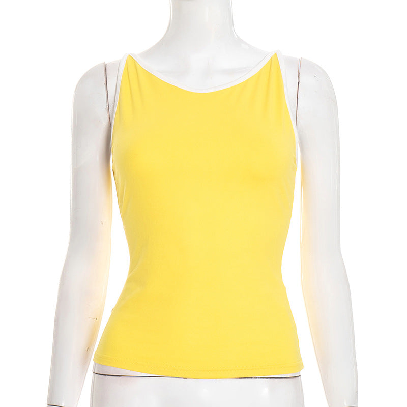 Camisole courte décontractée sport ajustée pour femme