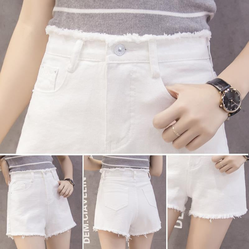 Shorts en jean taille haute pour femme - Style été