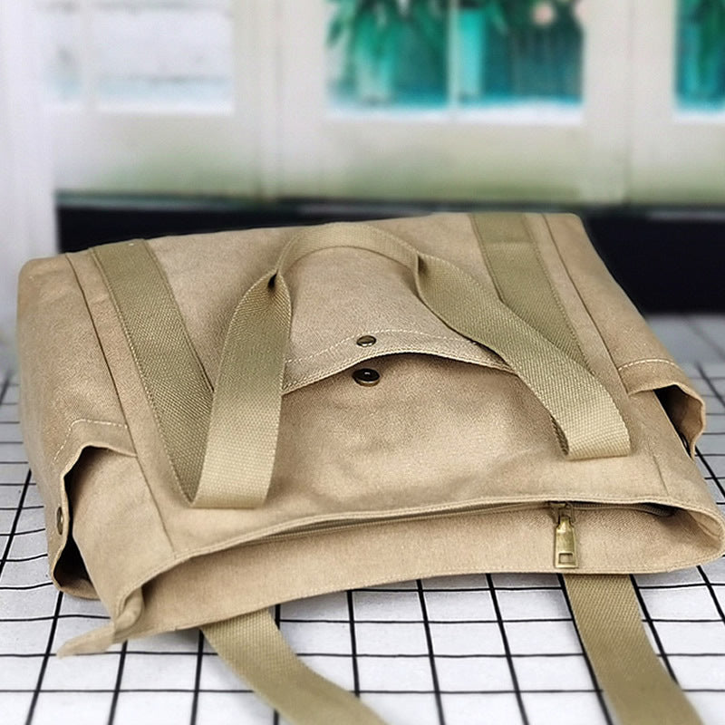 Sac fourre-tout en toile grande capacité