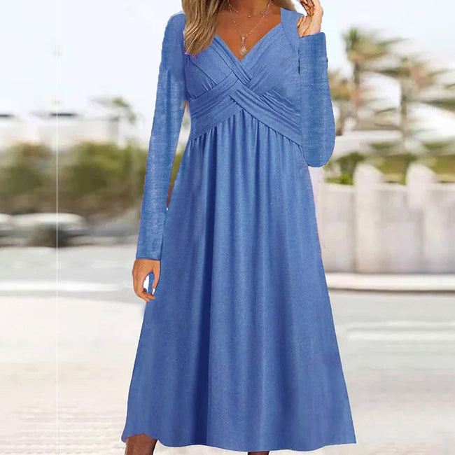 Nouvelle robe décontractée ample à manches longues pour femmes, collection automne-hiver européenne et américaine Hover Image