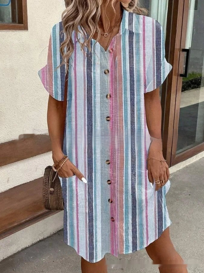 Robe à revers chemise de poche européenne et américaine