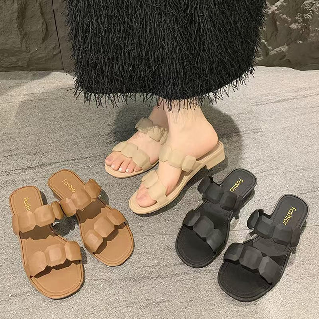 Sandales carrées simples et à la mode pour femme Hover Image