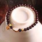 Bracelet gourde simple en grenat pour femmes