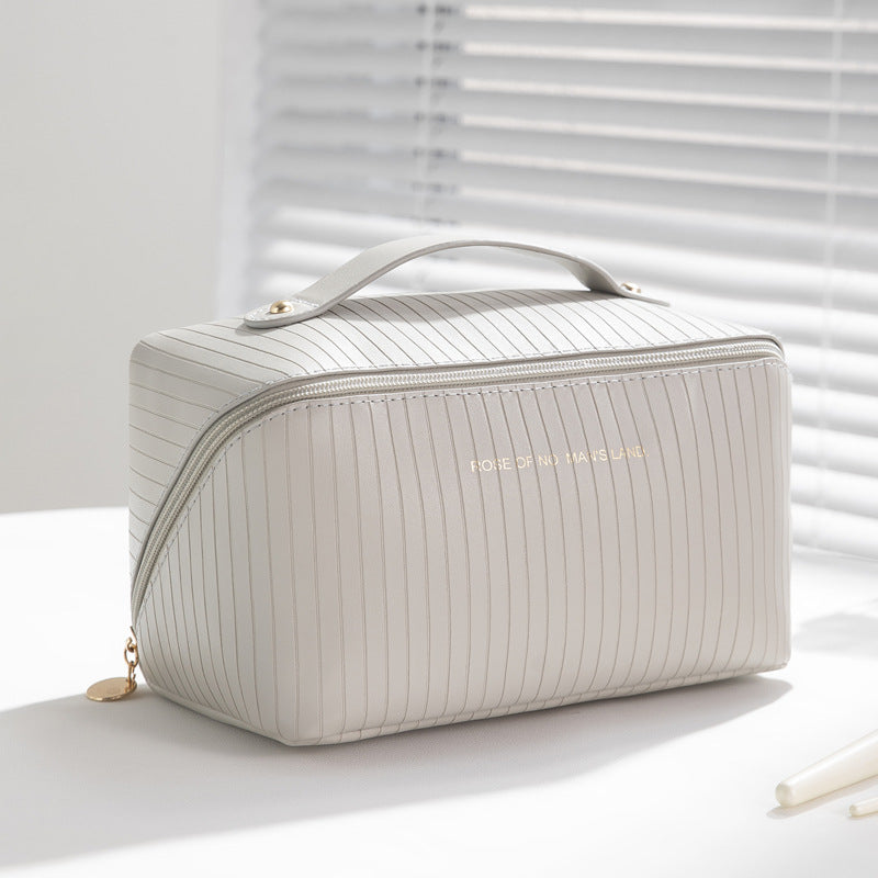 Trousse de Maquillage Verticale pour Femmes Grande Capacité et Portable