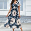 Robe Col V Plage Vacances Ceinture Élastique Col