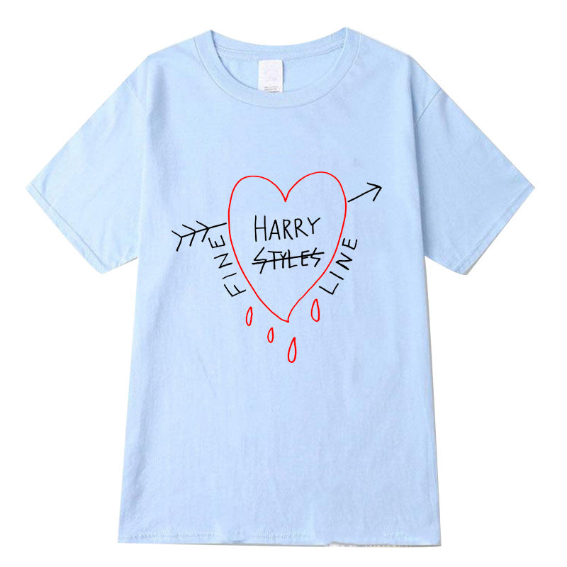 Harry Styles Fine Line T-shirt coréen femme hauts de mode chemises à manches courtes col rond t-shirts loisirs haut décontracté dames