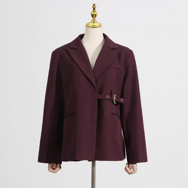 Blazer irrégulier élégant pour femme Main Image