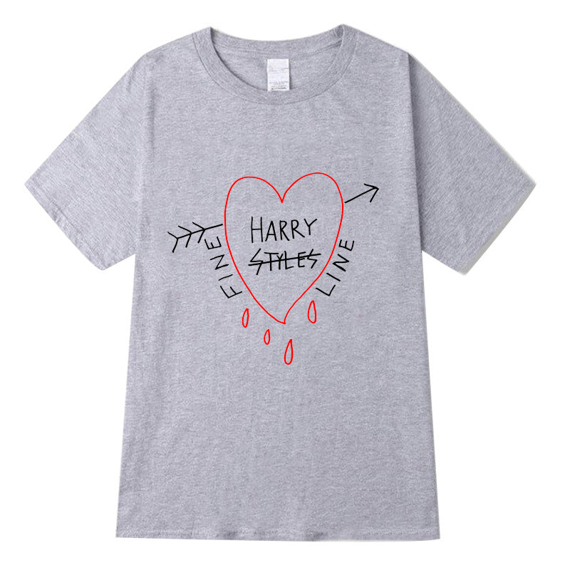 Harry Styles Fine Line T-shirt coréen femme hauts de mode chemises à manches courtes col rond t-shirts loisirs haut décontracté dames