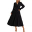 Robe longue fluide à volants superposés pour l'automne