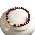 Bracelet gourde simple en grenat pour femmes