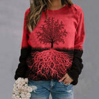 Pull de Noël à manches longues pour femme