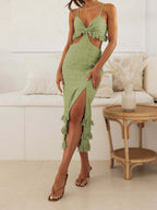 Robe Fourreau Ajustée Personnalisée à Bretelles Style Tempérament