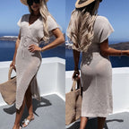 Cache-maillot de plage femme robe de protection solaire ajourée pour vacances en bord de mer