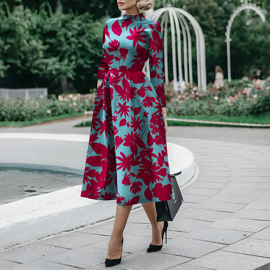 Robe moulante à manches longues pour femme
