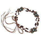 Ceinture tissée à la main de style ethnique rétro pour femme