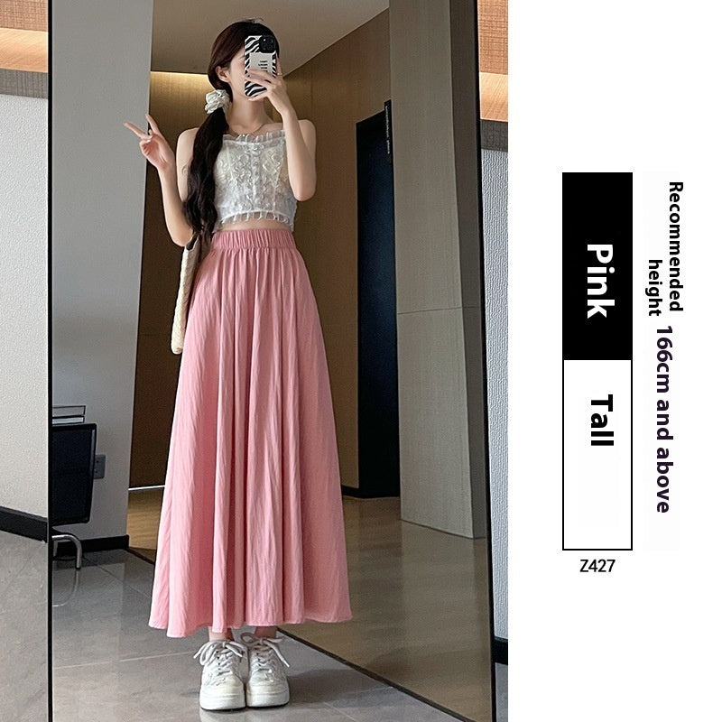Robe Plissée Amincissante Taille Haute Évasée d'Été
