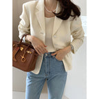 Veste en tweed cintrée, blazer à manches longues