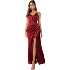 Robe nuisette en satin printemps-été pour femme