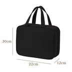 Trousse de toilette et de maquillage portable en tissu Oxford grande capacité pour un rangement de voyage facile