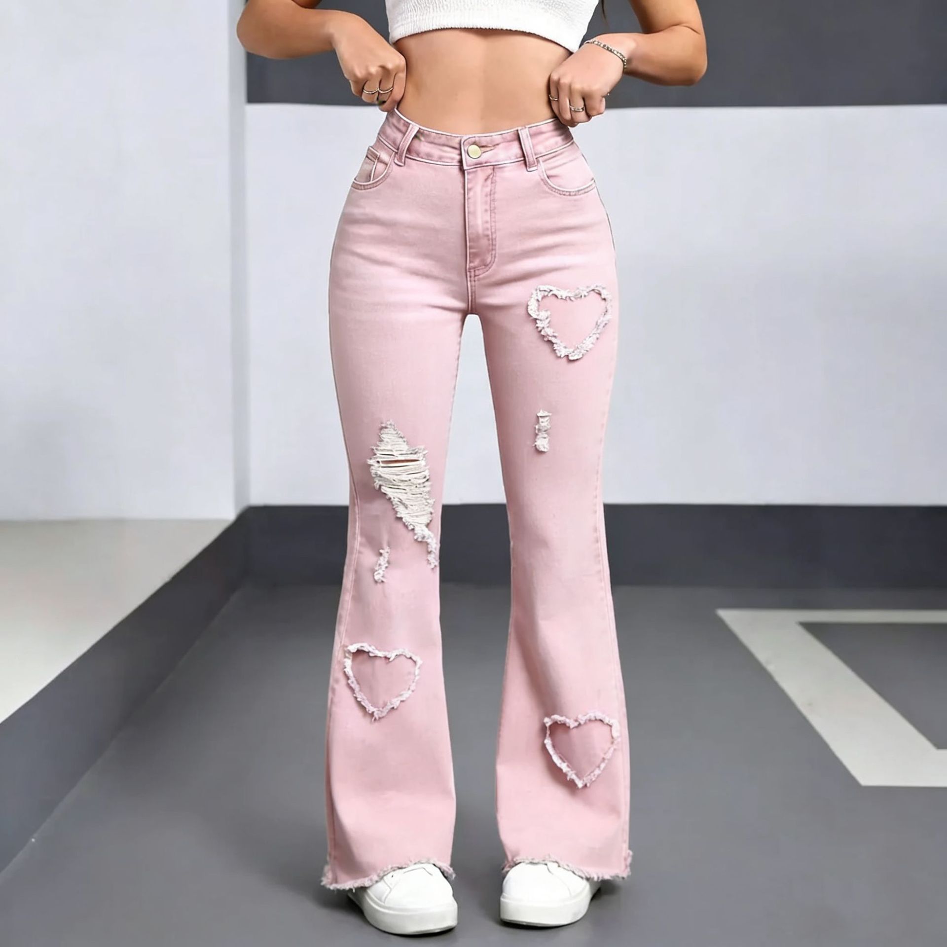 Jeans en jean décontractés et élégants pour femme