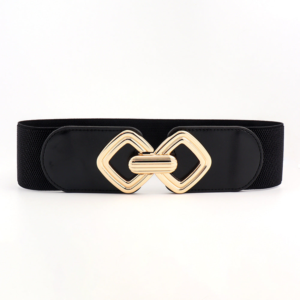 Décoration de joint de taille large pour femme avec ceinture élastique