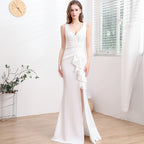 Robe de Soirée Femme Haut de Gamme Élégante Simple et Luxe Léger