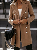 Manteau Nizi croisé à col blazer et manches longues