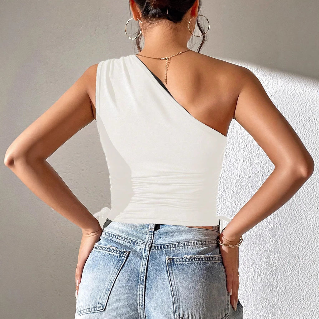 Haut caraco sexy à épaules dénudées pour femme