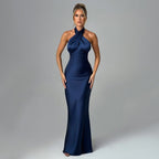 Robe d'été élégante sans manches et dos nu