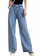 Jeans polyvalents gainants taille haute pour femme