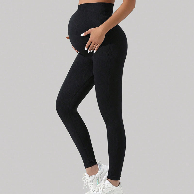 Pantalon de yoga sans couture pour femmes enceintes avec support ventral à porter à l'extérieur