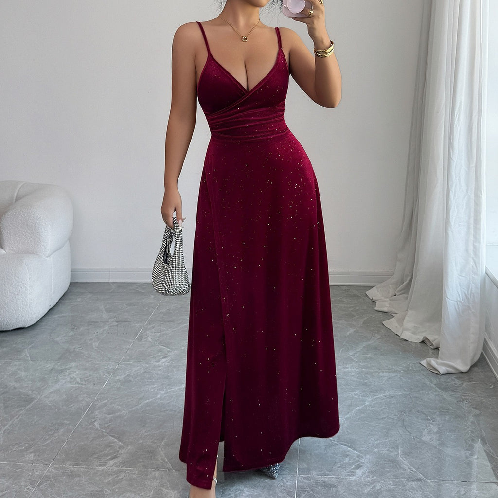 Robe moulante élégante sans bretelles pour femme