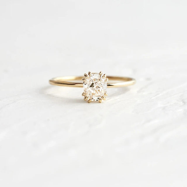 Bague ronde en argent sterling 925 avec zircons et cristaux pour femme