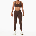 Ensemble de fitness respirant pour la course à pied – Ensemble de yoga effet seconde peau