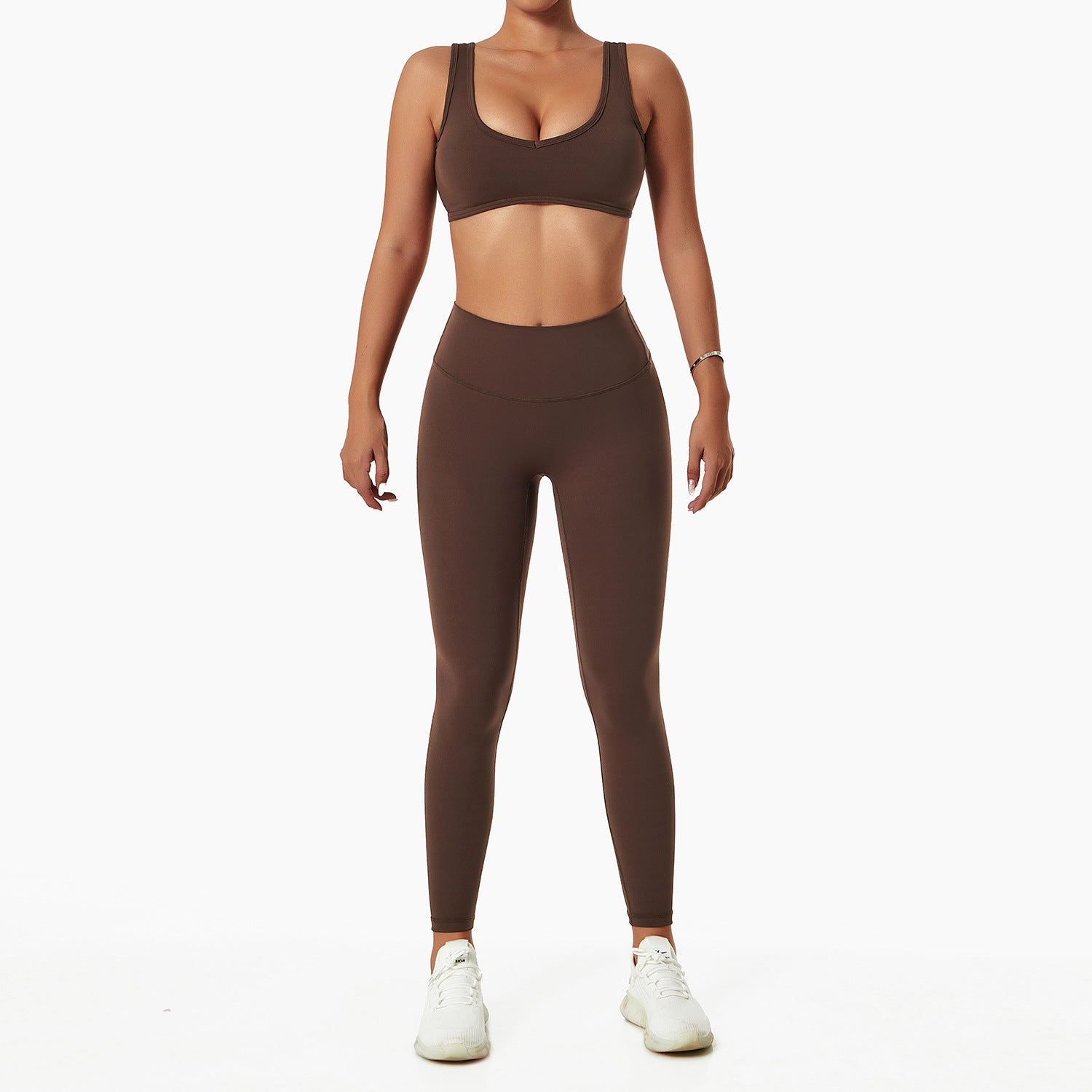 Ensemble de fitness respirant pour la course à pied – Ensemble de yoga effet seconde peau