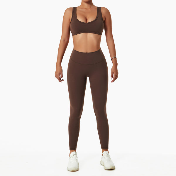 Breathable Running Fitness Suit Nude Yoga Suit