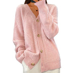 Manteau pull en brocart tendance pour femme