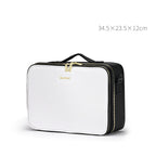 Trousse de Toilette en Cuir Grande Capacité Portable Trousse de Maquillage pour Maquilleur