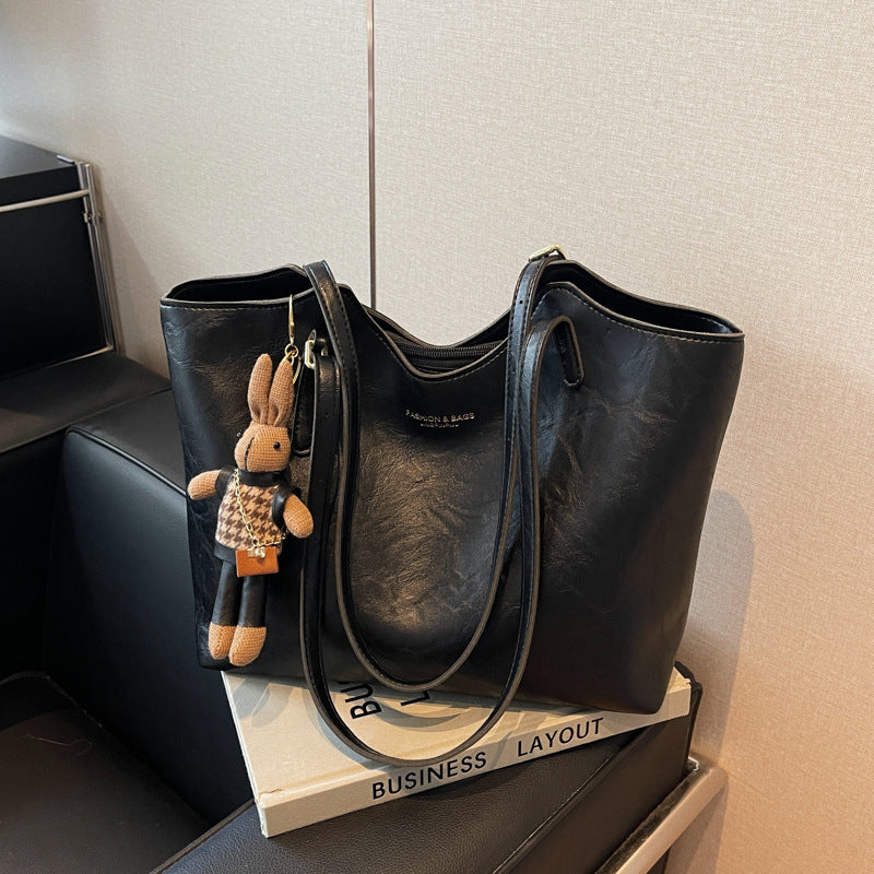 Sac cabas texturé simple et polyvalent pour femme