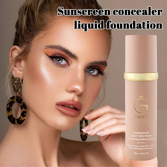 Anti-cernes et crème hydratante Réparation Imperméable et durable Maquillage anti-taches Fond de teint non poudré Main Image