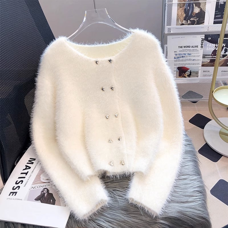 Manteau cardigan tricoté pour femme