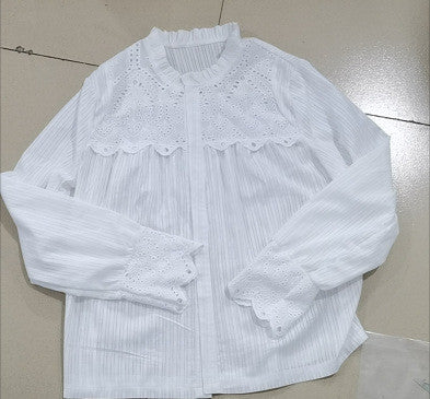 Chemisier Femme Nouvel Automne à Broderie Dentelle
